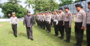 Bupati Minut Irup Upacara Gelar Pasukan Operasi Lilin Samrat 2015