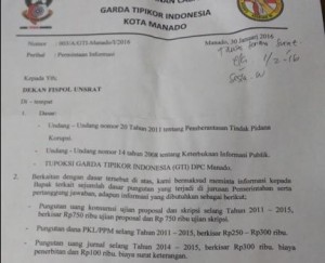 Diduga Pungli Jurusan Pemerintah Capai Miliaran