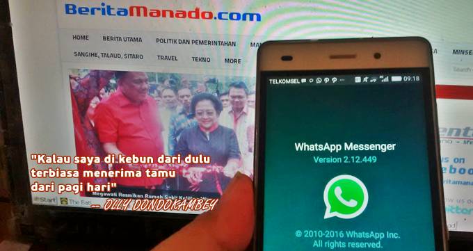 Wartawan Tantang Pakai WA, Ini Jawaban Olly Dondokambey