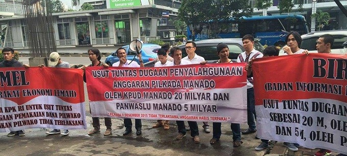 Demo Depan KPK, Amel dan Birkom Laporkan Penyelenggara Pilkada Manado