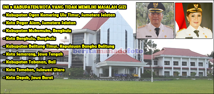 Satu-satunya di Sulut, Tomohon Daerah Bebas Masalah Gizi