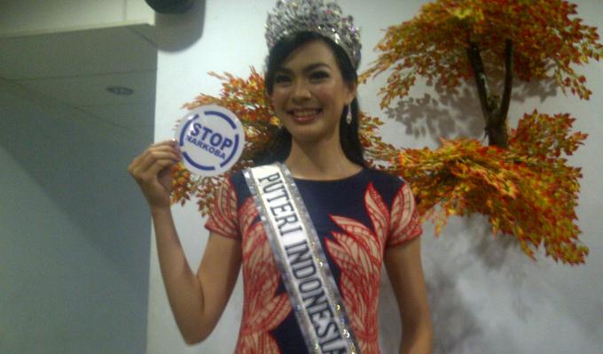 Putri Indonesia Kezia Warouw stop Narkoba