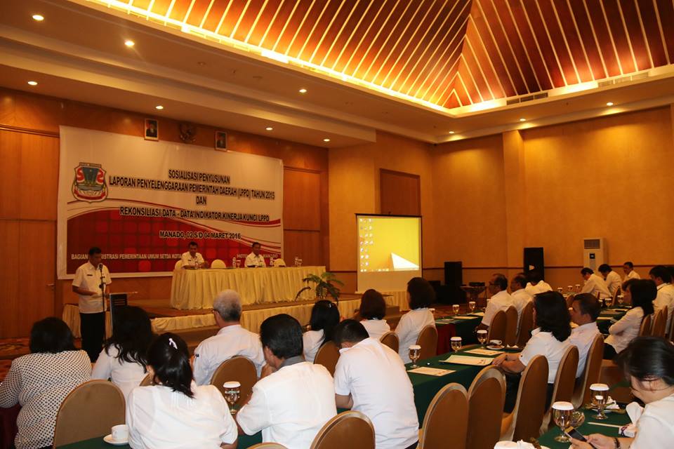 Pemkot Manado gelar Sosialisasi LPPD dan Rekonsilisasi IKK 14 ikk