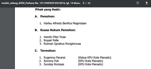 risalah sidang mk