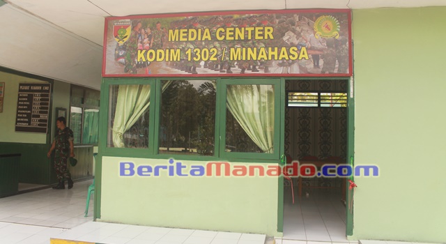 Tampak Depan Ruangan Media Center Kodim 1302 Minahasa