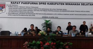 DPRD Gelar Paripurna Raperda Desa dan IMTA Serta Penyampaian LKPJ  2015