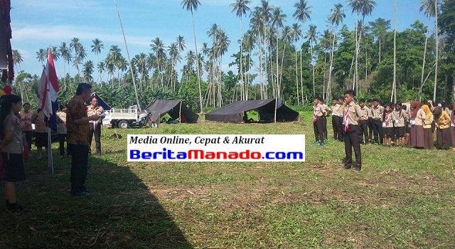 Wabup FRANKY DONNY WONGKAR Buka Kegiatan Perkemahan Pramuka