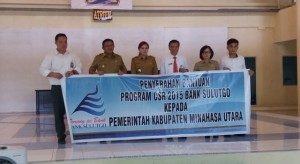 Bank SulutGo Bangun Balai Desa Wasian