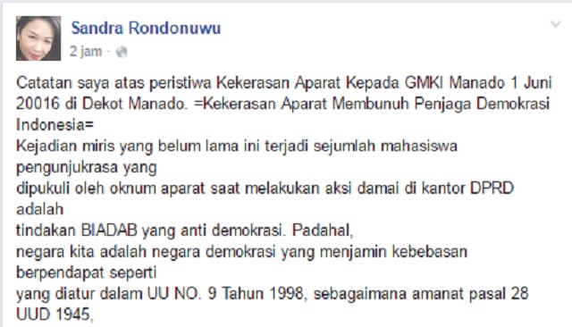 Kekerasan Aparat Kepada Mahasiswa = Membunuh Penjaga Demokrasi Indonesia