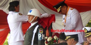 Pertama Kalinya OLLY DONDOKAMBEY Pimpin Upacara HUT RI Tingkat Provinsi
