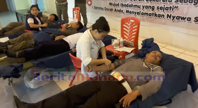 50 Kantong Darah Terkumpul di Baksos Donor Darah Sukarela Pemkab Minut