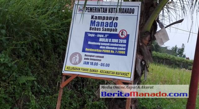 Kampanye MANADO Bebas Sampah sesuai Perda Sampah Nomor 7 Tahun 2006