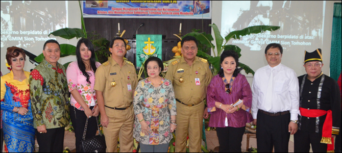 Ini Pesan Megawati Saat Kunjungi Gereja Sion 9 Mega dii GMIM Sion