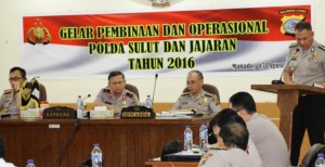 Kapolres/ta Jajaran Ikut Gelar Bin dan Ops di Polda Sulut 