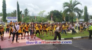 Wakapolres Minsel Senam Lalulintas bersama siswa peserta