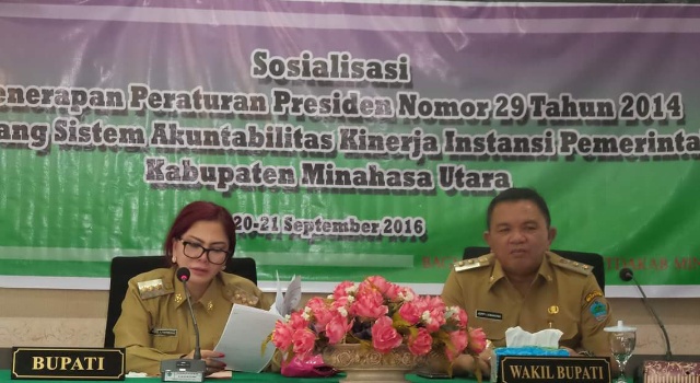 Bupati VONNIE PANAMBUNAN Buka Sosialisasi Perpres 29/2014