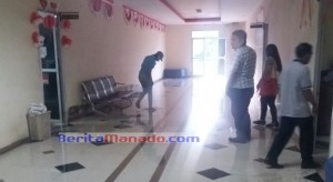 Aduh… Kantor Pemkab Minut Banjir