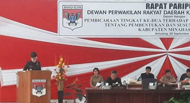 DPRD Minsel Paripurnakan Ranperda Pembentukan Perangkat Daerah 15 Paripurna Ranperda Pembentukan Perangkat Daerah