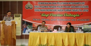 Jelang Pensiun, Ratusan Personil Polda Sulut Dibekali Pelatihan Keterampilan