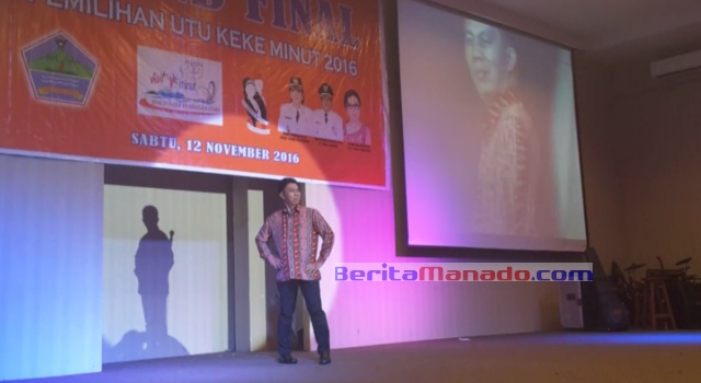 Gaya kocak Kadis ESDM Allan Mingkid.