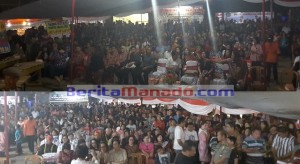Heboh !!! Hujan Uang di Penutupan Pameran HUT Minut