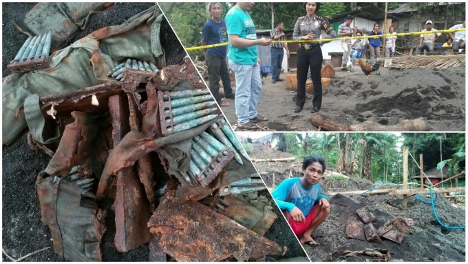Gali Pondasi Bangunan, Warga Temukan Puluhan Amunisi