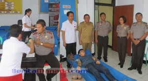Valentine, Polres Minut Sumbang Darah Demi Kemanusiaan