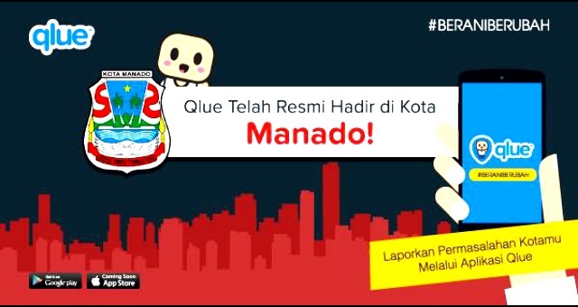 Aplikasi Qlue telah resmi hadir di kota Manado