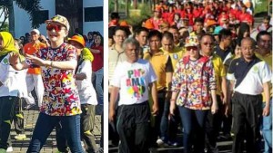 Bupati TETTY PARUNTU Jalan sehat Bersama Warga Pengadilan se-Sulut