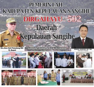 Dirgahayu ke 592 Kabupaten Kepulauan SANGIHE