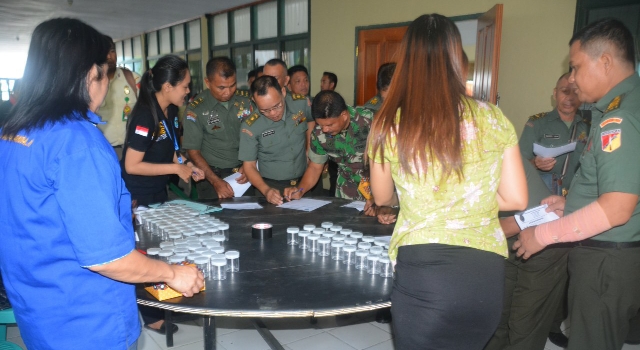 BNNP Lakukan Tes Urine di Korem 131/Santiago, Ini Hasilnya