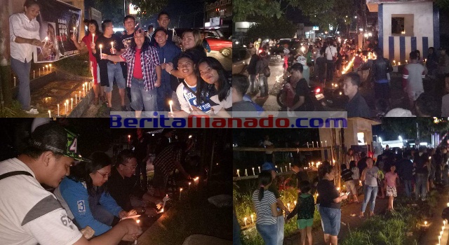 1000 Lilin untuk Ahok Menyala di Minahasa Utara