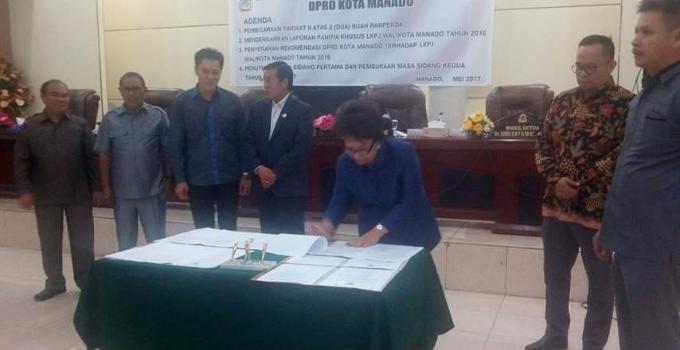 Menerima (Tapi) DPRD Manado Memberi Catatan pada LKPJ Walikota