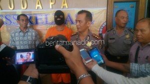 Pelaku Pembunuhan IRT Girian Atas Diamankan Polres