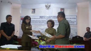 DPRD Minsel Tandatangani Kesepakatan KUA-PPAS dan Paripurna Tingkat Satu Ranperda
