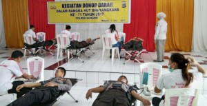 Peduli Sesama, Polres Sangihe Adakan Donor Darah