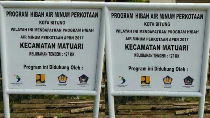 Realisasi Program Hibah Air Minum di Bitung Diduga Bermasalah
