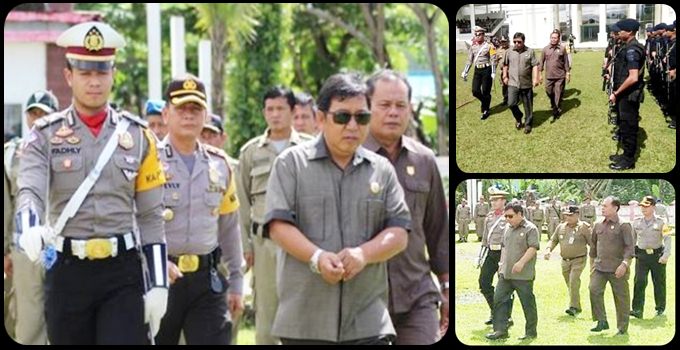 Bupati James Sumendap Pimpinan Apel Gelar Pasukan Pengamanan Pengucapan Syukur
