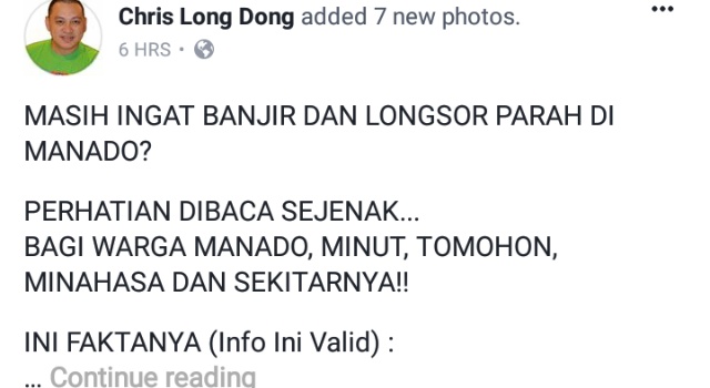 Tulis Ini di Facebook, Chris Longdong 'Tampar' Yang Suka Buang Sampah Sembarangan