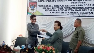 DPRD Minsel Gelar Paripurna Raperda Pertanggungjawaban Pelaksanaan APBD 2016