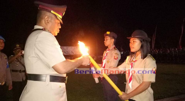 BERITA FOTO: Polres Minut Gelar Upacara Taptu 2017