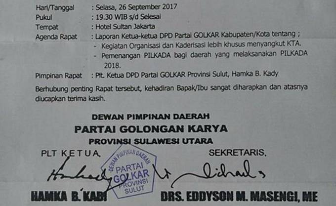 Rapat Partai GOLKAR