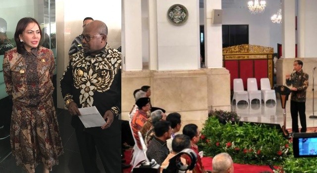 Bupati Minut Vonnie  Panambunan menghadiri Rapat Kerja Pemerintah bersama Presiden Jokowi di Istana Negara, Selasa, (24/10/2017).