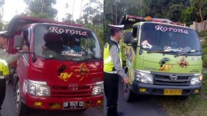 Bahayakan Pengguna Jalan, Polres Bitung Tindak Truck Pengangkut Pasir