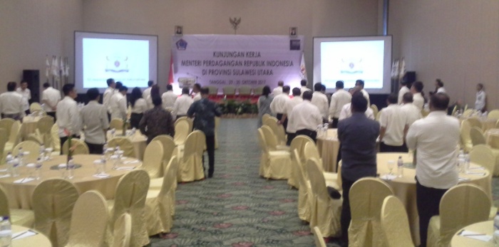 Suasana menjelang pelantikan Kadin Sulut