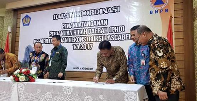 Gubernur OLLY DONDOKAMBEY MoU Penanggulangan Bencana di Jakarta