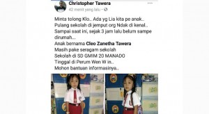 Dijemput Orang Tak Dikenal, Keberadaan Siswi Kelas 1 SD Ini Masih Tanda Tanya