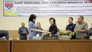 DRRD Minsel Gelar Paripurna Tutup Buka, ARYA PERDANA Pamitan