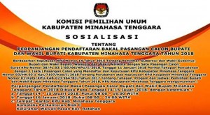 KPU MITRA: Pengumuman Perpanjangan Pendaftaran Bakal Pasangan Calol Bupati dan Wakil Bupati Kabupaten MInahasa Tenggara