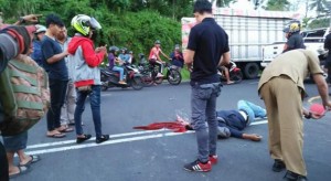 Kecelakaan Tragis, Angky Tewas Tergilas Ban